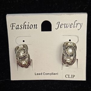 Fashion Jewelry Silver Clip-On Earrings